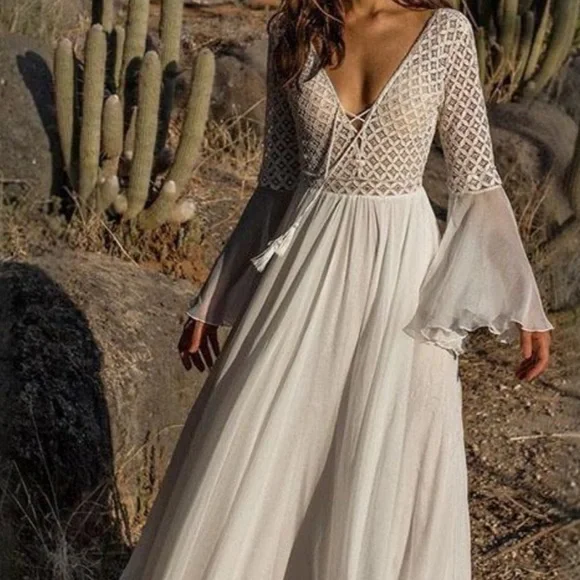 Dresses White Chic Boho Dress Poshmark